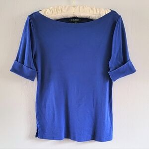 Lauren Ralph Lauren Blue Normcore Classic Elegant Luxery Business Casual Large